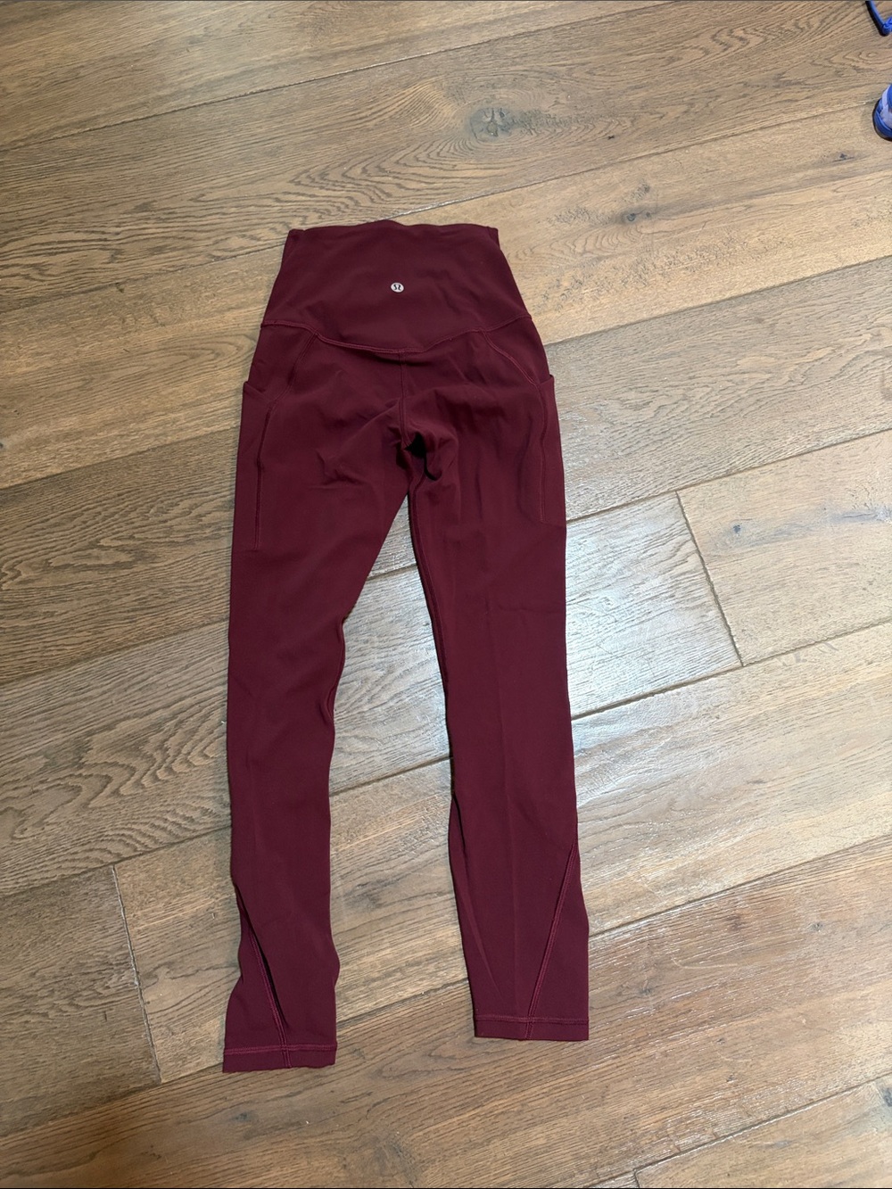 Lululemon High-Rise Performance Leggings With Pockets - Burgundy - Picture 2 of 2